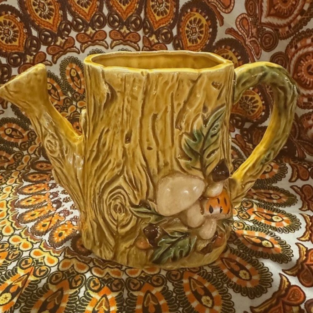 Vintage Lefton Mushroom Watering Can 1970s
